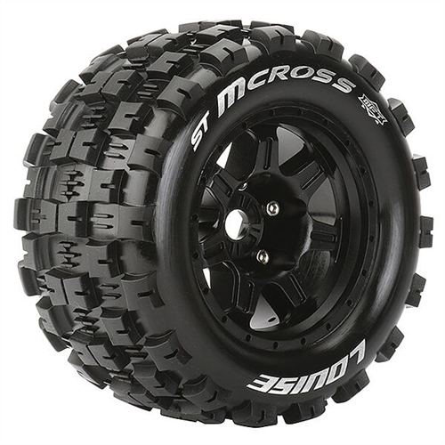 LOUISE RC ST-MCROSS 1/8 SPORT 0" OFFSET HEX 17MM BLACK E-R